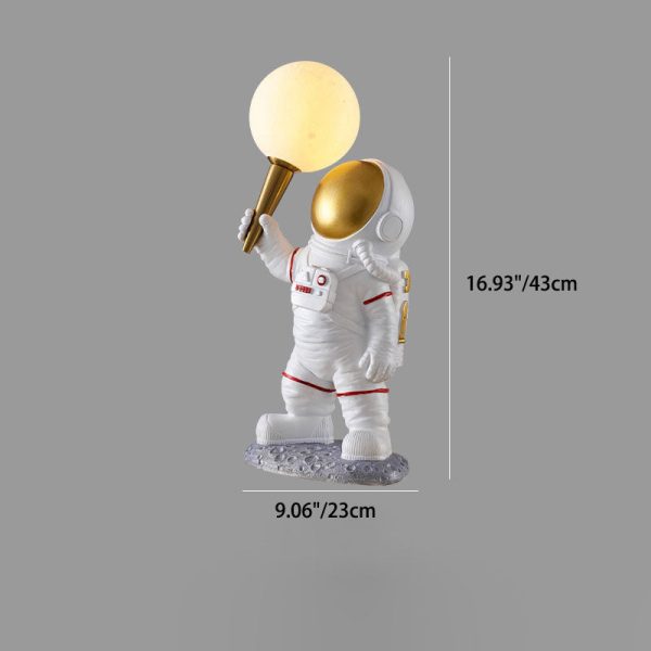 Contemporary Creative Cartoon Astronaut Resin ABS 1-Light Wall Sconce Lamp For Bedroom - Image 6
