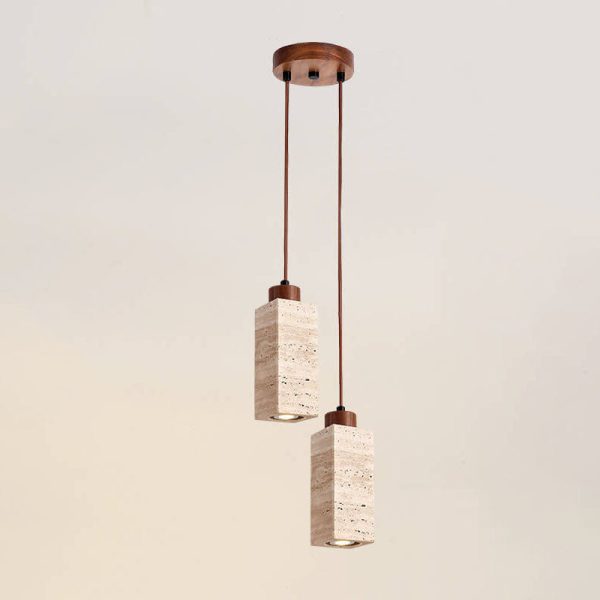 Japanese Wabi-sabi Solid Wood Stone 1/2/3-Light Island Light Chandelier - Image 27