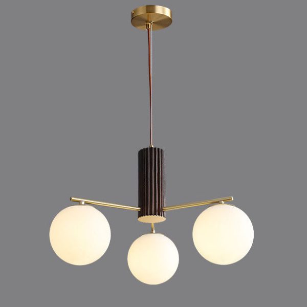 Modern Creative Minimalist Copper Glass Sphere 3/5-Light Chandelier - Image 6