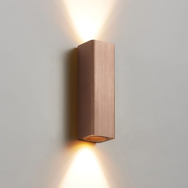 Nordic Minimalist Brushed Aluminum Rectangular Column LED Wall Sconce Lamp - Image 19