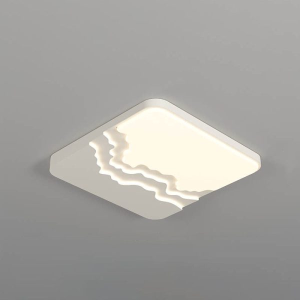 Modern Minimalist Creative Acrylic Wave LED Flush Mount Ceiling Light - Image 15