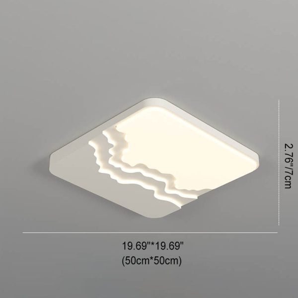 Modern Minimalist Creative Acrylic Wave LED Flush Mount Ceiling Light - Image 5