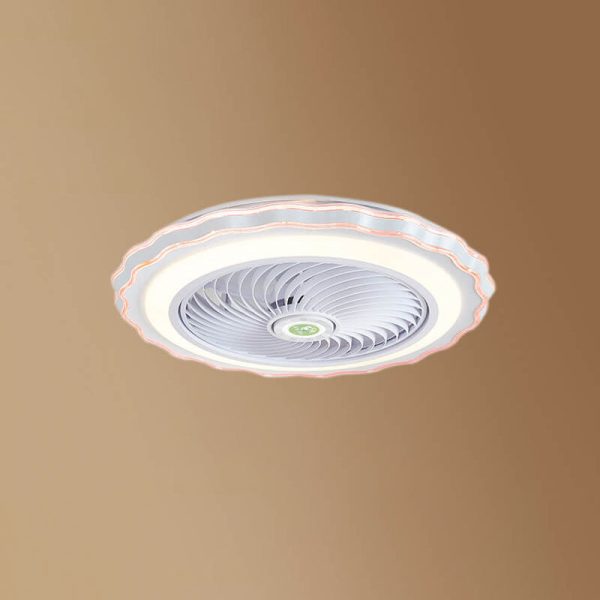 Modern Creative Round Flower LED Flush Mount Ceiling Fan Light - Image 5