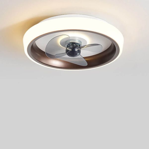 Simple Modern Acrylic Lightweight LED Flush Mount Fan Light - Image 5