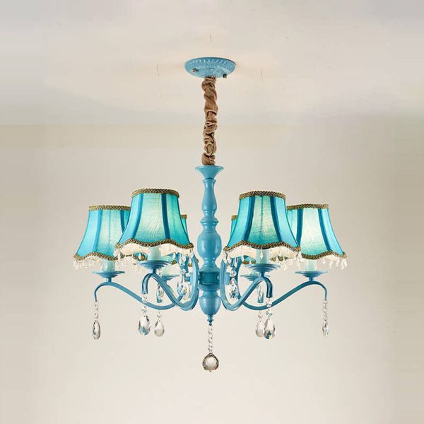 Modern Creative Cone Iron Crystal Fabric 5/6/8 Light Chandelier - Image 15