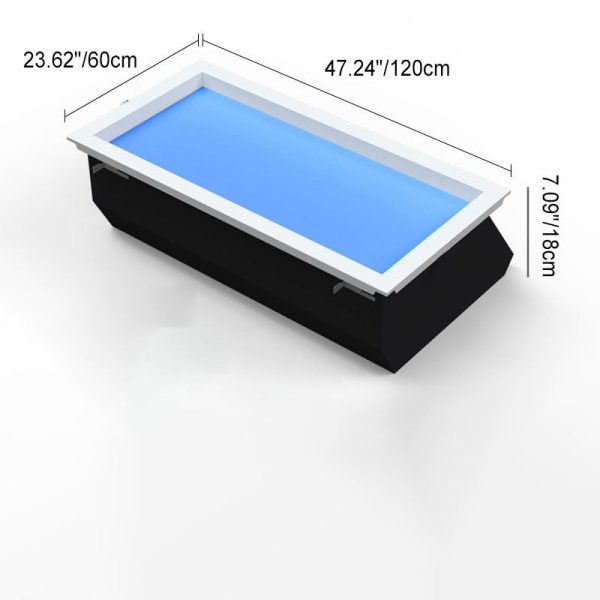 Modern Smart Blue Sky Aluminum LED Flush Mount Ceiling Light - Image 12