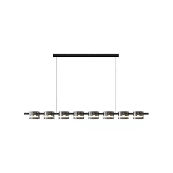 Modern Minimalist Glass Cylindrical Shade Bar LED Chandelier - Image 17