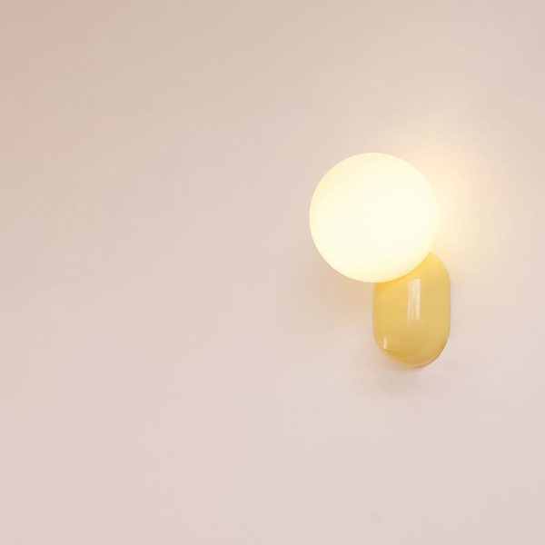 Macaron Cream Style Resin Glass Ball 1-Light Wall Sconce Lamp - Image 5