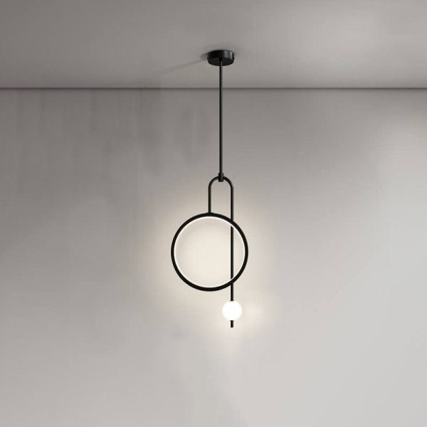 European Minimalist Light Luxury Circular Hardware Acrylic LED Chandelier - Image 16