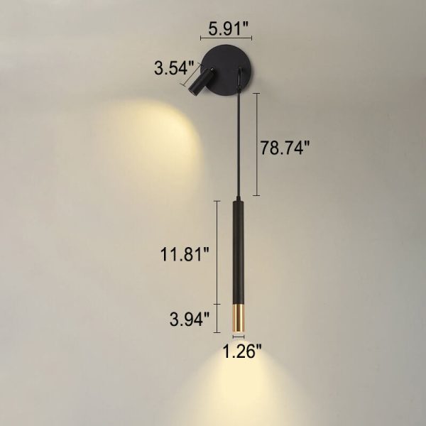 Nordic Minimalist Long Cylindrical Spotlight LED Wall Sconce Lamp - Image 14