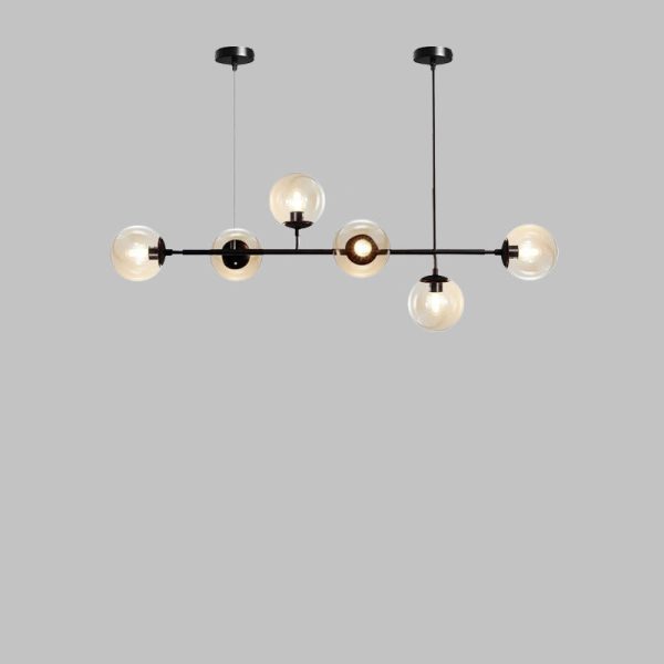 Modern Minimalist Long Glass Round Globe Island Light 6-Light Chandelier - Image 27