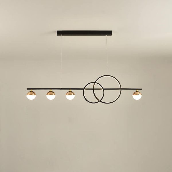 Modern Luxury Long Strip Round Globe Design LED Island Light Chandelier - Image 7