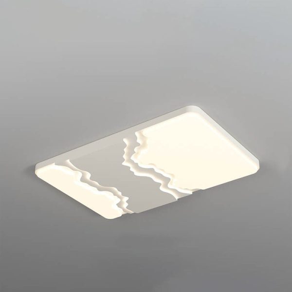 Modern Minimalist Creative Acrylic Wave LED Flush Mount Ceiling Light - Image 19