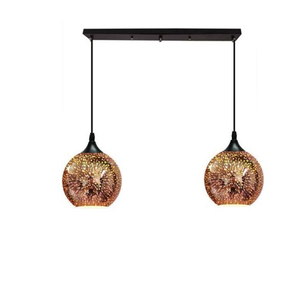 Modern Creative 3D Colorful Fireworks Glass Dome 2/3 Light Island Light Chandelier - Image 8