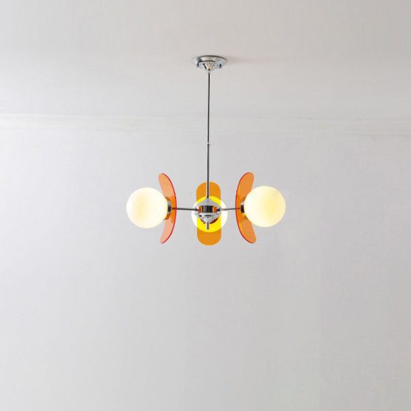 Modern Mid-Century Acrylic Magic Bean Glass Shade 3/5/6/8-Light Chandelier For Living Room - Image 4