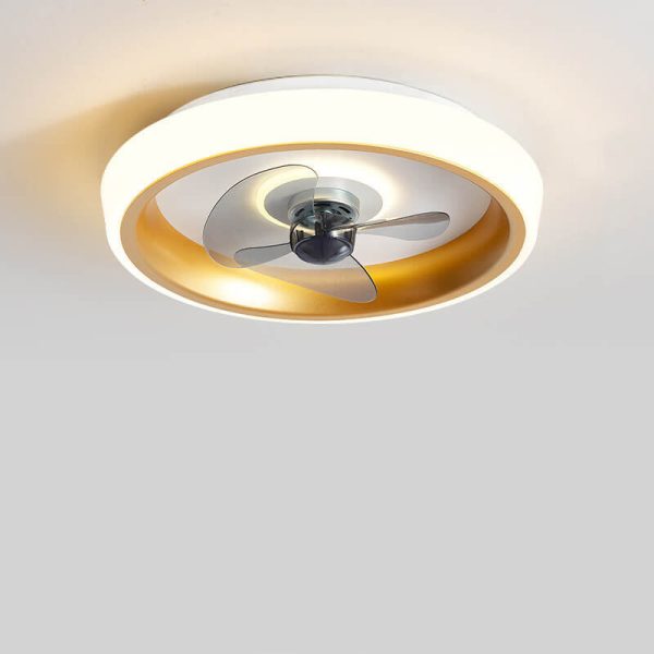 Simple Modern Acrylic Lightweight LED Flush Mount Fan Light - Image 6