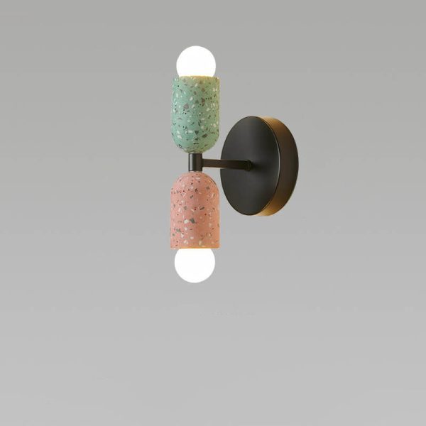 Modern Japanese Wabi-Sabi Iron Cement 2-Light Wall Sconce Lamp - Image 12
