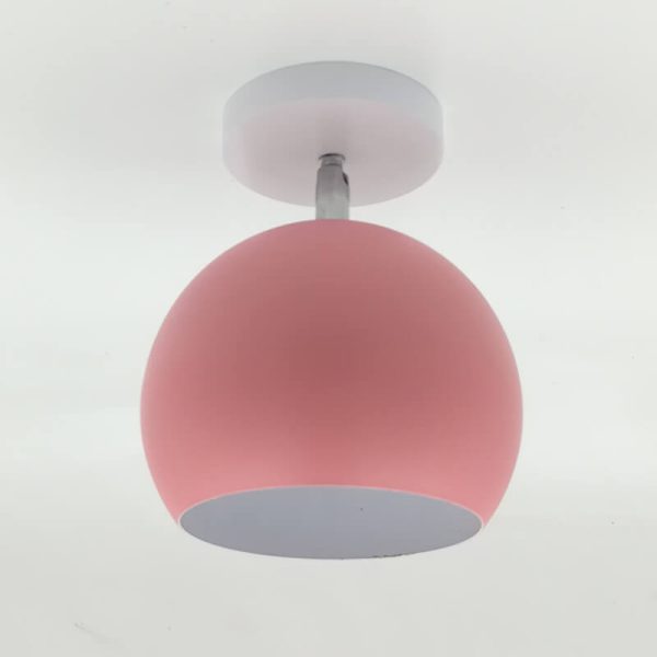 Nordic Macaron Dome 1-Light Semi-Flush Mount Ceiling Light - Image 2