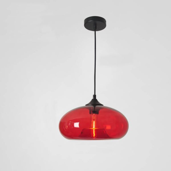 Creative Colored Glass Oval 1-Light Pendant Light - Image 31