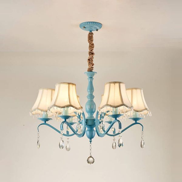 Modern Creative Cone Iron Crystal Fabric 5/6/8 Light Chandelier - Image 16