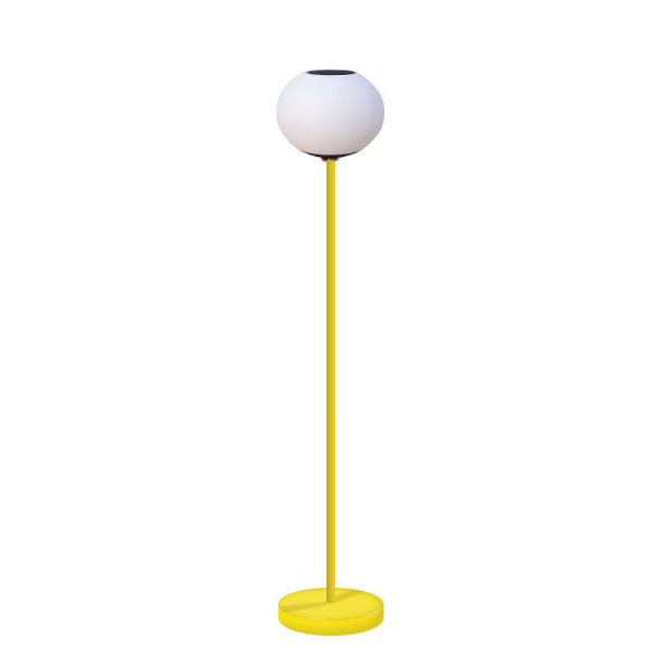 Solar Modern Minimalist Wrought Iron PE Oval LED Outdoor Standing Floor Lamp - Image 13