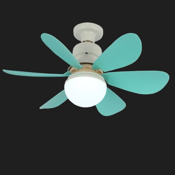 Contemporary Creative PC ABS Nylon Acrylic Flower LED Semi-Flush Mount Ceiling Fan Light For Living Room - Image 8