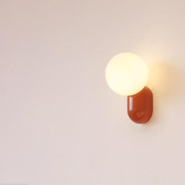 Macaron Cream Style Resin Glass Ball 1-Light Wall Sconce Lamp - Image 6