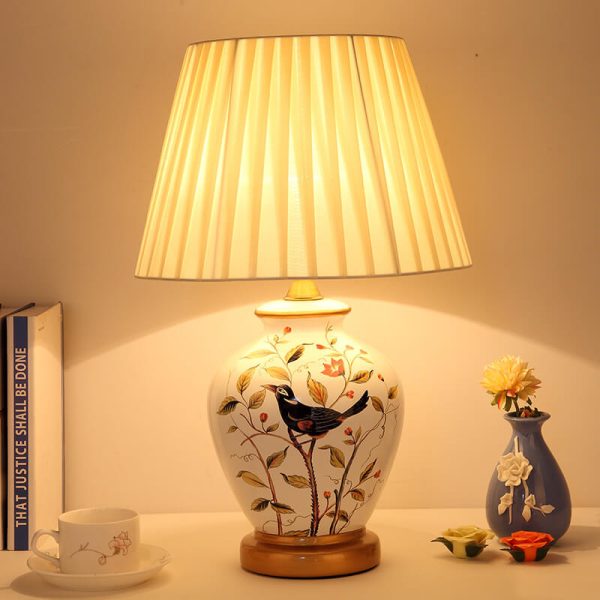 Modern Creative Warm Ceramic Cylindrical 1-Light Table Lamp - Image 9