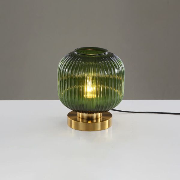 Nordic Striped Glass Oval Design 1-Light Table Lamp - Image 6