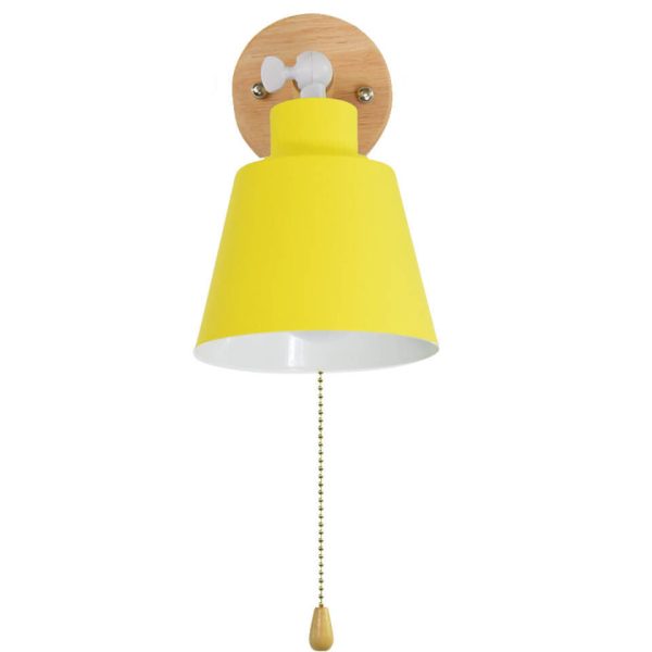 Nordic Minimalist Macaron Solid Color Rotatable Wood 1-Light Wall Sconce Lamp - Image 12