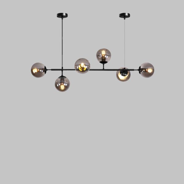 Modern Minimalist Long Glass Round Globe Island Light 6-Light Chandelier - Image 25