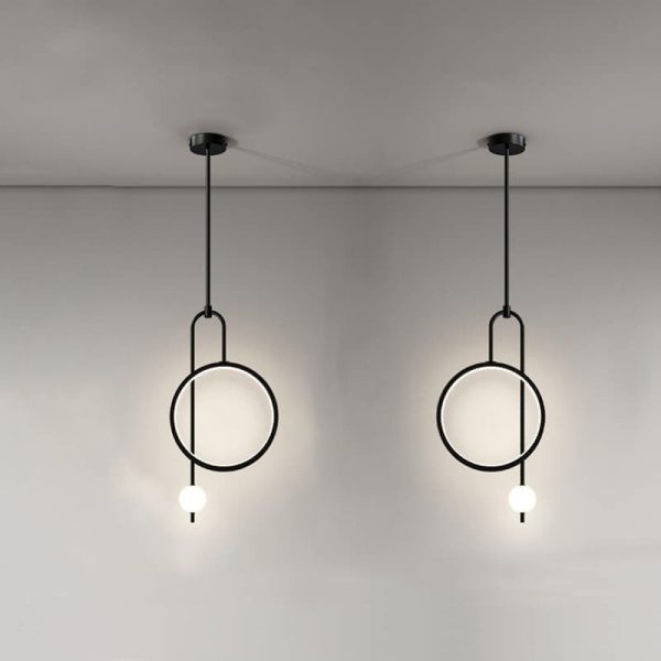 European Minimalist Light Luxury Circular Hardware Acrylic LED Chandelier - Image 18
