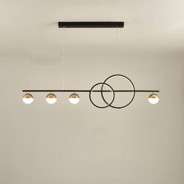 Modern Luxury Long Strip Round Globe Design LED Island Light Chandelier - Image 8