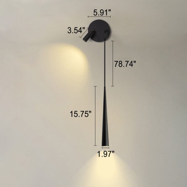 Nordic Minimalist Long Cylindrical Spotlight LED Wall Sconce Lamp - Image 16