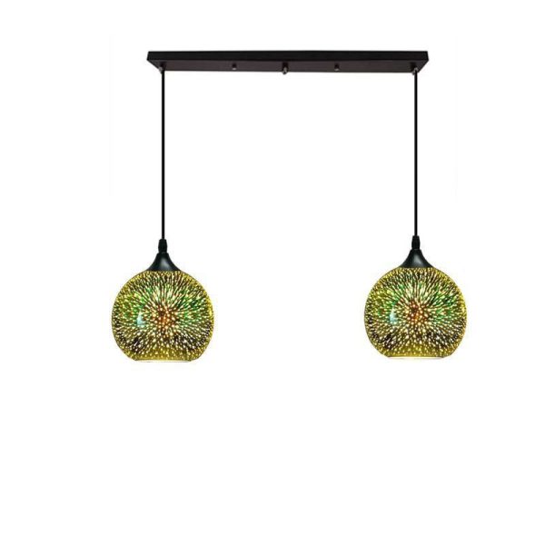 Modern Creative 3D Colorful Fireworks Glass Dome 2/3 Light Island Light Chandelier - Image 9