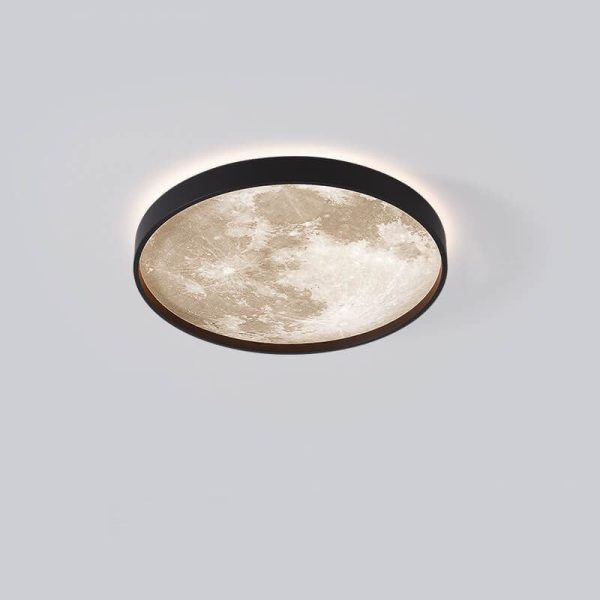 Nordic Creative Moon Round LED Flush Mount Ceiling Light - Image 19