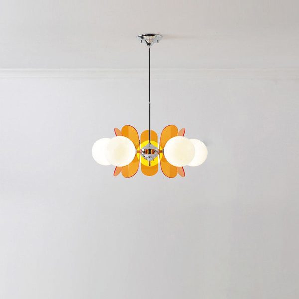 Modern Mid-Century Acrylic Magic Bean Glass Shade 3/5/6/8-Light Chandelier For Living Room - Image 18