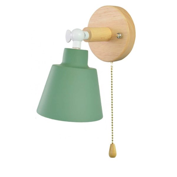 Nordic Minimalist Macaron Solid Color Rotatable Wood 1-Light Wall Sconce Lamp - Image 13