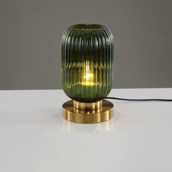Nordic Striped Glass Oval Design 1-Light Table Lamp - Image 5