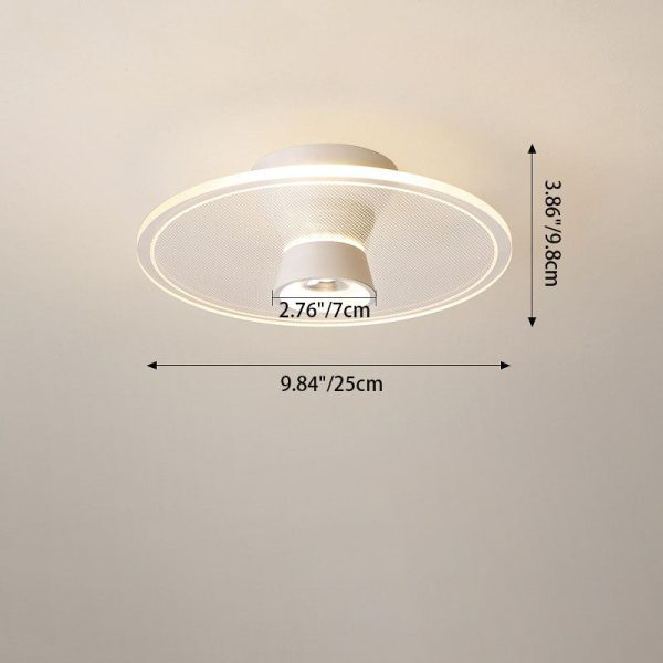 Modern Minimalist Round Rose Flower Iron Acrylic LED Flush Mount Ceiling Light For Living Room - Image 7
