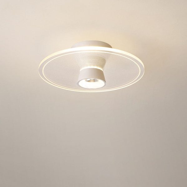 Modern Minimalist Round Rose Flower Iron Acrylic LED Flush Mount Ceiling Light For Living Room - Image 18