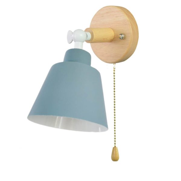 Nordic Minimalist Macaron Solid Color Rotatable Wood 1-Light Wall Sconce Lamp - Image 14