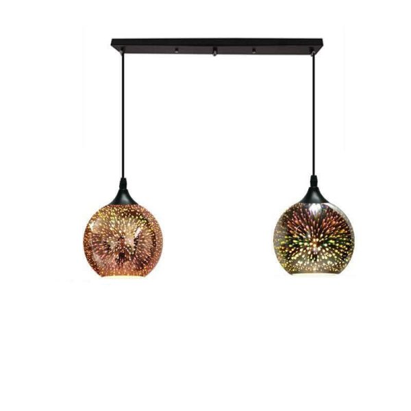 Modern Creative 3D Colorful Fireworks Glass Dome 2/3 Light Island Light Chandelier - Image 10