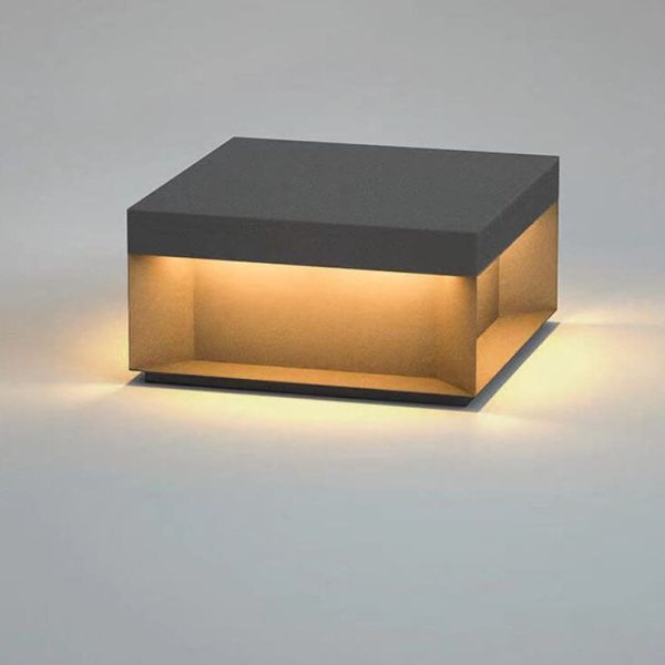 Solar Modern Simple Glass Cuboid LED Outdoor Landscape Light - Image 12