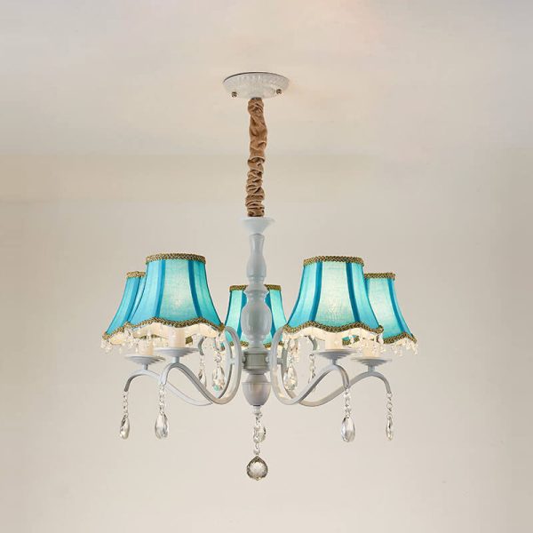 Modern Creative Cone Iron Crystal Fabric 5/6/8 Light Chandelier - Image 18