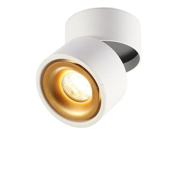 Modern Minimalist Cylinder Adjustable Angle Aluminum LED Flush Mount Ceiling Light For Living Room - Image 17
