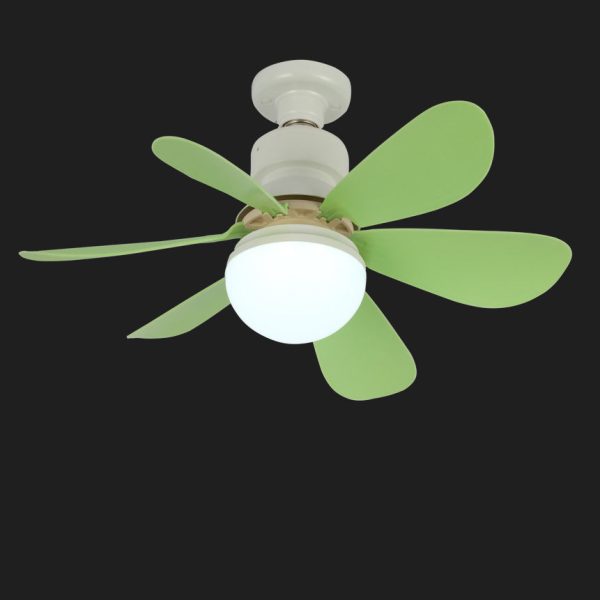 Contemporary Creative PC ABS Nylon Acrylic Flower LED Semi-Flush Mount Ceiling Fan Light For Living Room - Image 10