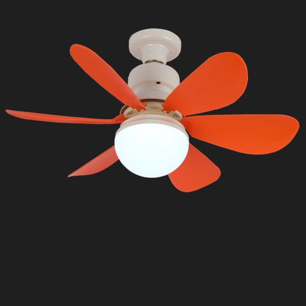 Contemporary Creative PC ABS Nylon Acrylic Flower LED Semi-Flush Mount Ceiling Fan Light For Living Room - Image 11