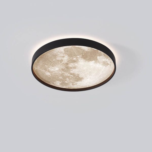 Nordic Creative Moon Round LED Flush Mount Ceiling Light - Image 21