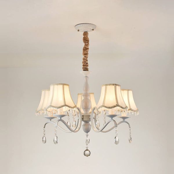 Modern Creative Cone Iron Crystal Fabric 5/6/8 Light Chandelier - Image 19
